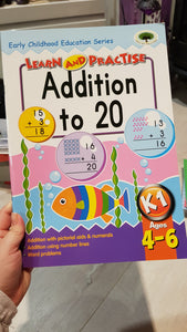 LEARN & PRACTISE ADDITION TO 20 AGE 4-6