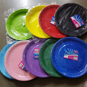 PAPER PLATE COLOUR 9IN 8PK