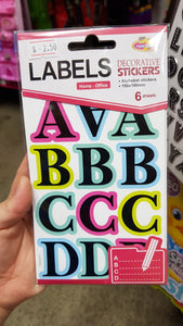 Alphabet stickers 150*100mm 6sh