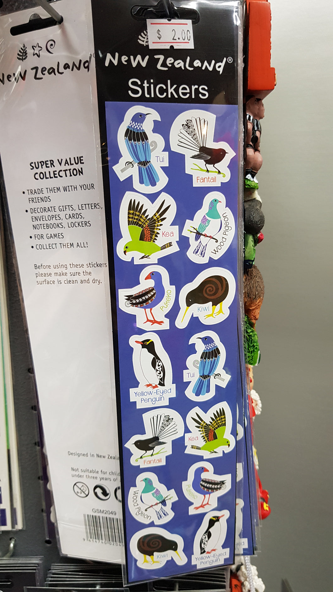 Stickers NZ Birds w/TitlesG