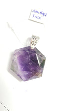 Load image into Gallery viewer, AMETHYST PENDANT HEX 3CM
