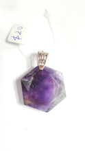 Load image into Gallery viewer, AMETHYST PENDANT HEX 3CM
