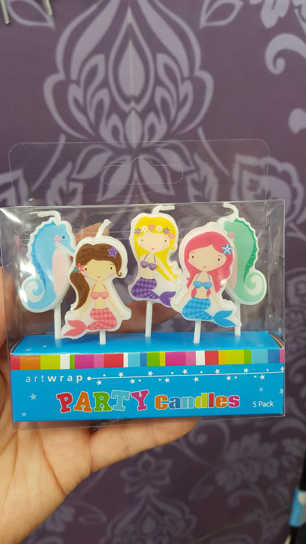 PARTY CANDLES MERMAIDS 5PK