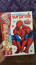 Load image into Gallery viewer, COLOURING BOOK SPIDERMAN 135STICKER 12PG
