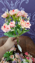 Load image into Gallery viewer, Artificial flower 10 head roses with twin colours
