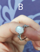 Load image into Gallery viewer, 925 STERLING SILVER RING MOON STONE
