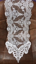 Load image into Gallery viewer, LACE TABLE RUNNER WHITE 26*150CM
