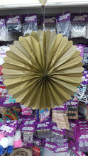 Load image into Gallery viewer, COMB PAPER FAN GOLD 40CM 1PC
