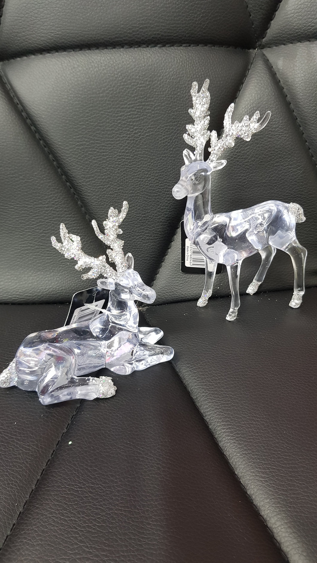 ACRYLIC REINDEER DECO 9*13CM 1PC