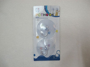 CLEAR SUCTION HOOKS LARGE