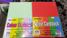 Load image into Gallery viewer, CARD PAPER A4 5 COLOURS 25SH/PK
