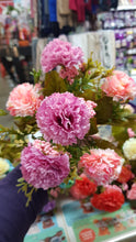 Load image into Gallery viewer, Artificial Flower 6 heads/punch double colour
