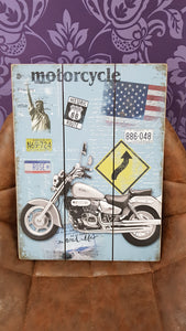 Wall art MDF motorcycle 30*40cm
