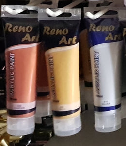 ACRYLIC PAINT GOLD/ SILVER/COOPER 100ML