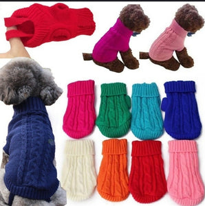 Pet dog cat knitted jumper winter warm sweater