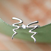 Load image into Gallery viewer, 925 STERLING SILVER EARRINGS CURVE
