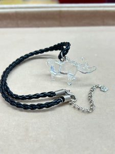 CRYSTAL NECKLACE BULL 40+5CM