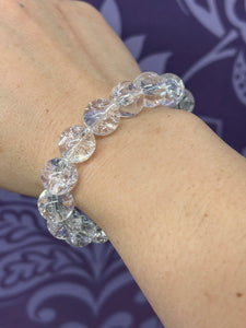 CRYSTAL BRACELET CLEAR 12MM*16-22CM