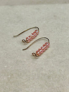 CRYSTAL PINK EARRINGS