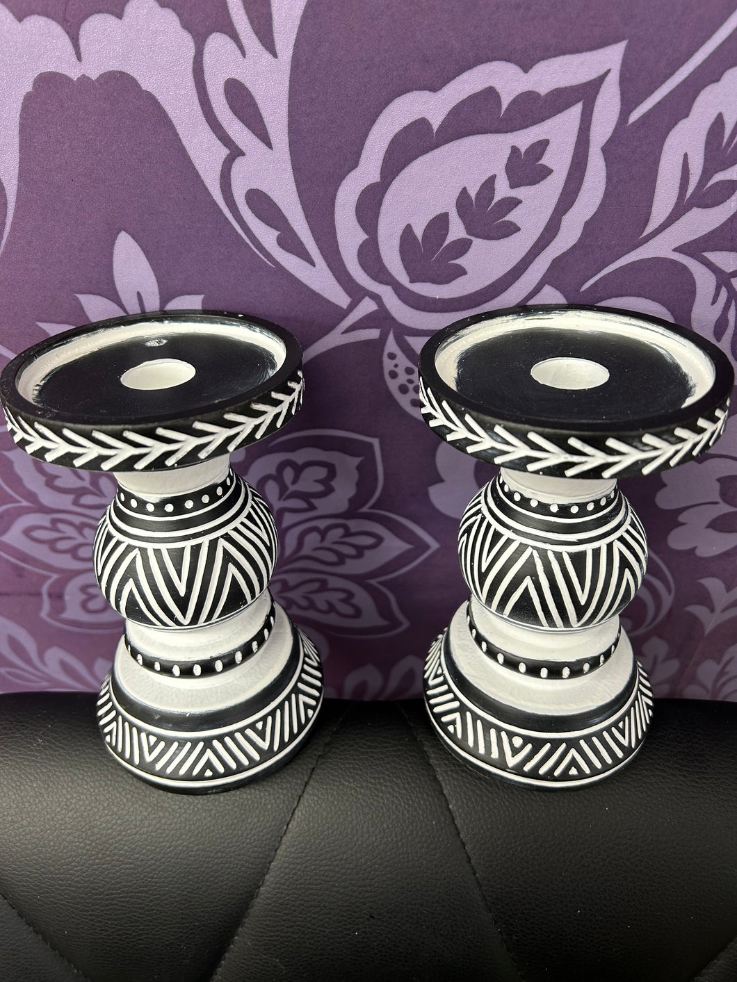 AZTEC CANDLE HOLDER 16CM 1PC