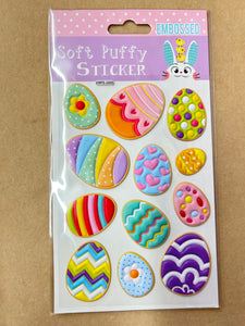 EASTER EMBOSSED PUFFY STICKERS 1SHEET