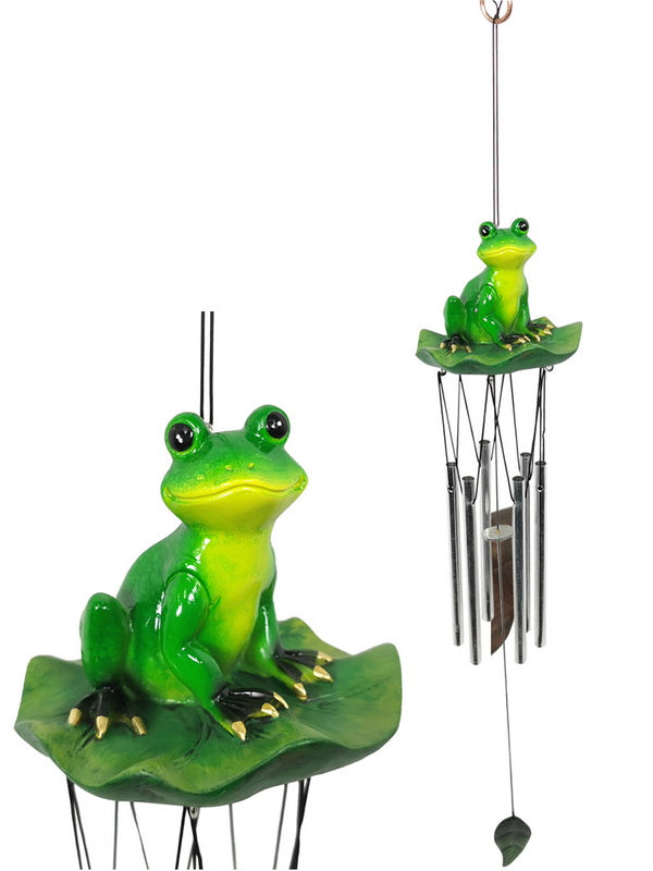 FROG ON LILY PAD WITH CHIME 54CM