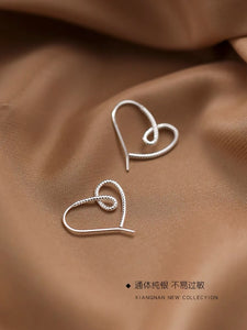 925 STERLING SILVER EARRINGS HEART