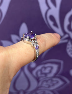 925 STERLING SILVER RING AMETHYST