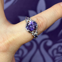 Load image into Gallery viewer, 925 STERLING SILVER RING AMETHYST
