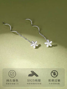 925 STERLING SILVER EARRINGS FLOWER