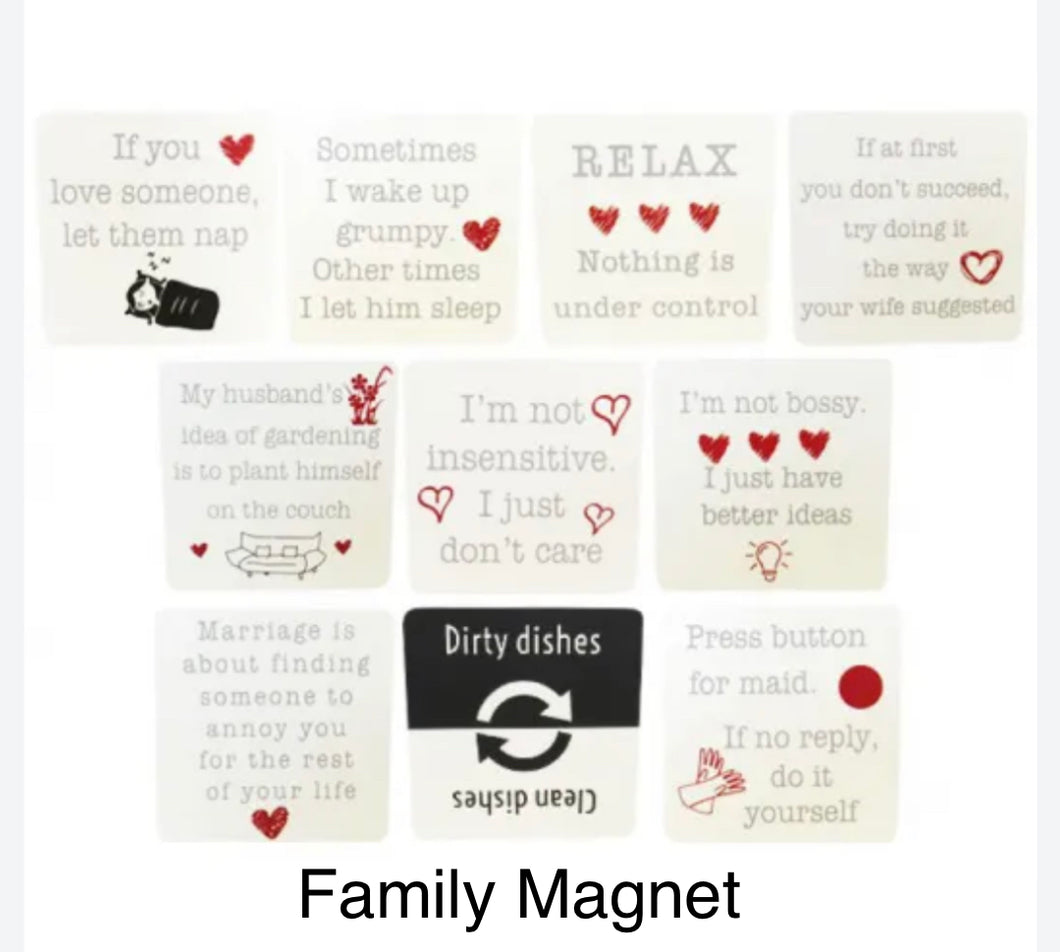 FAMILY MAGNET DISHWASHER 10CM 1PC