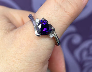 925 STERLING SILVER RING AMETHYST