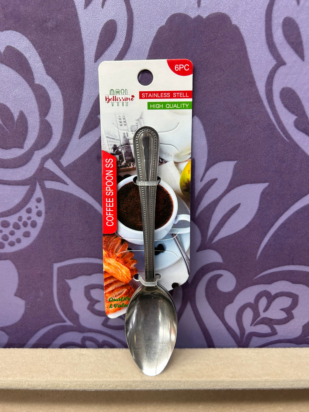 STAINLESS STEEL COFFEE SPOON 6PCS