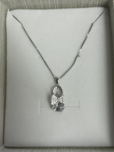 925 STERLING SILVER NECKLACE WITH SWAROVSKI CRYSTALS SHOE